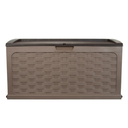 Ver imagem 5 de Bau Caixa Organizadora Multiuso e Banco Plástico 2 Pessoas Rattan 335 Litros Starplast - Marrom