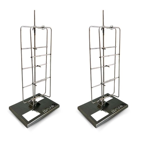 Kit 2 Grelhas de Chão Profissional para Costela e Porco 360º Giro 25kg