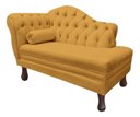 Ver imagem 3 de Recamier Divã Larissa 1,20cm Direito Sala Veludo:Mostarda/Liso