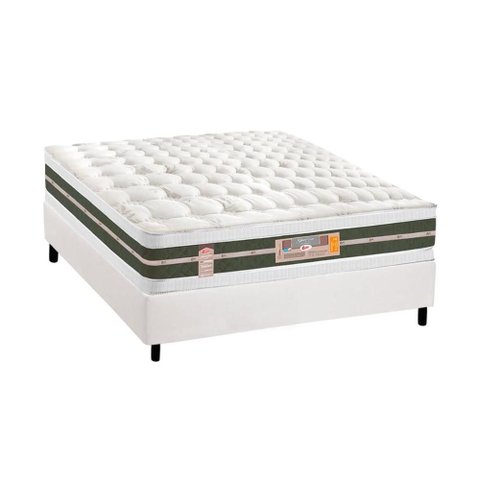 Cama Box Crc Casal + Colchão Molas Pocket Castor Silver Star 138x188