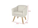 Ver imagem 3 de Kit 6 Poltronas Decorativa San Diego Sala Recepção Escritório Bege Nude