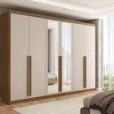 Ver imagem 1 de Guarda-roupa Casal Córdoba 6 Portas 6 Gavetas 100% Mdf com Espelho - Panorama Móveis