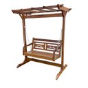 Ver imagem 2 de Banco Balanço com Pergolado Madeira Peroba Rosa Sudeste Rústico