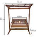 Ver imagem 4 de Banco Balanço com Pergolado Madeira Peroba Rosa Sudeste Rústico