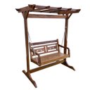 Ver imagem 3 de Banco Balanço com Pergolado Madeira Peroba Rosa Sudeste Rústico