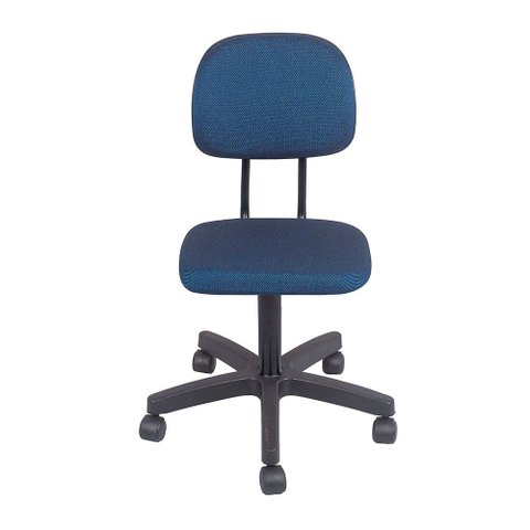 Cadeira de Escritorio Giratoria por Rodizio sem Regulagem de Altura Azul Popmov Tropical