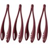 Kit 4 Pegadores Pinças Ability Tramontina 29,8cm Salada Massa Multiuso Nylon Vermelho - 1