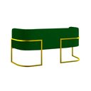 Ver imagem 6 de Kit 2 Poltronas + Sofá 2 Lugares Base de Metal Gold Balaqui