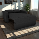 Ver imagem 4 de Sofa Cama 2 Lugares 138 Cm Amora Tecido Pompeia G501 Chumbo Milani Store