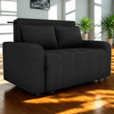 Ver imagem 1 de Sofa Cama 2 Lugares 138 Cm Amora Tecido Pompeia G501 Chumbo Milani Store