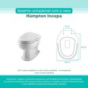Ver imagem 3 de Tampa Vaso Sanitário Madeira Laqueada Hampton Branco para Bacia Incepa
