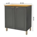 Ver imagem 3 de Armário de Cozinha para Cooktop 80 Cm 2 Portas Chumbo - Indékes