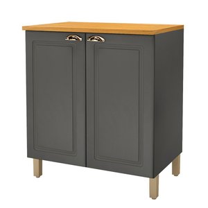 Armário de Cozinha para Cooktop 80 Cm 2 Portas Chumbo - Indékes