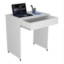 Ver imagem 2 de Mesa Escrivaninha Compacto Not 0,70 para Quarto e Office com Gaveta Branco