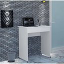 Ver imagem 1 de Mesa Escrivaninha Compacto Not 0,70 para Quarto e Office com Gaveta Branco