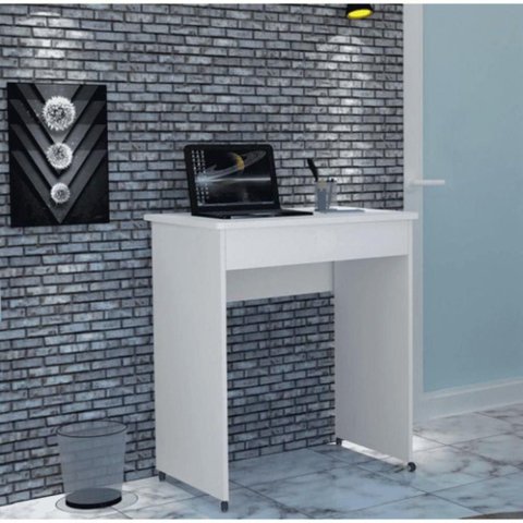 Mesa Escrivaninha Compacto Not 0,70 para Quarto e Office com Gaveta Branco