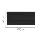 Ver imagem 2 de Painel Estofada Argentina 100cm Solteiro Para Cama Box Quarto Corino Preto - Gat Magazine