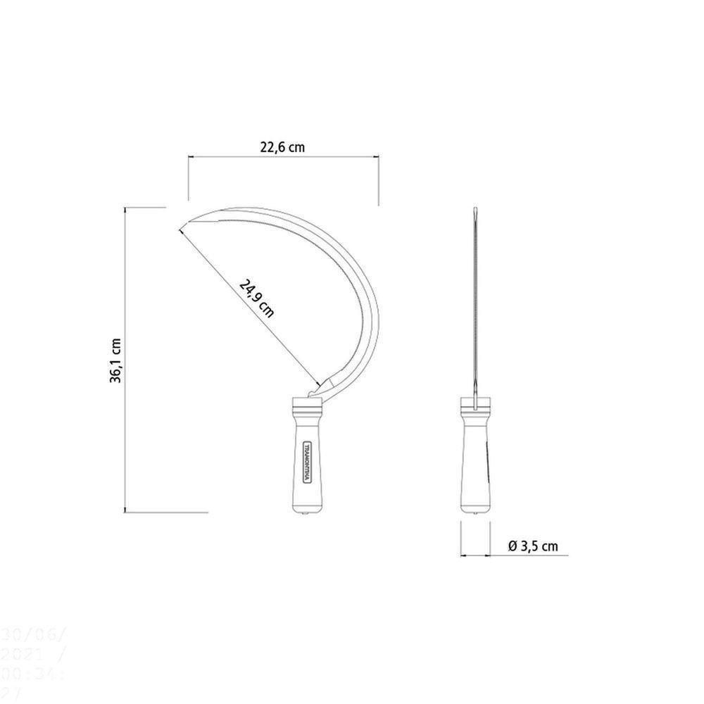 Foicinha com Dentes Tramontina em Aço com Cabo de Madeira Tramontina - 3