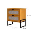 Ver imagem 4 de Mesa de Cabeceira Titanium Estilo Industrial com Pés de Ferro - Nature / Preto