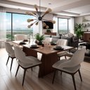 Ver imagem 5 de Lustre Pendente Sputinik 12 Hastes - Ideal para Mesa Jantar, Sala, Quarto - Cor Preto com Cobre