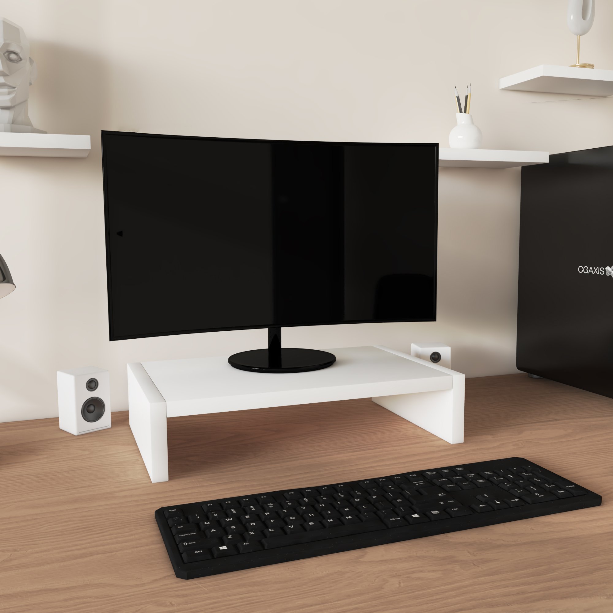 Suporte para Monitor - de Mesa - Ead Home Office Mdf Organização 33cm X 20cm