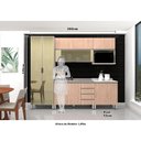Ver imagem 2 de Armário de Cozinha Compacta 6 Peças sem Tampo de 120cm Legno Crema com Cumaru Luci Luciane Móveis