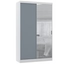Ver imagem 1 de Guarda Roupa Modulado 134,50cm 2 Portas de Correr com Espelho Alpes Luciane Móveis