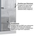 Ver imagem 4 de Guarda Roupa Modulado 134,50cm 2 Portas de Correr com Espelho Alpes Luciane Móveis