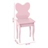 Penteadeira Infantil Suspensa Borboleta Com Banqueta Rosa Movél Móveis - 4