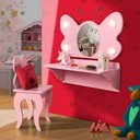 Ver imagem 1 de Penteadeira Infantil Suspensa Borboleta Com Banqueta Rosa Movél Móveis