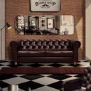 Ver imagem 1 de Sofá Para Barbearia 1,80m Chesterfield Living Corino Marrom Shop JM