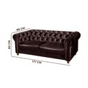 Ver imagem 4 de Sofá Para Barbearia 1,80m Chesterfield Living Corino Marrom Shop JM