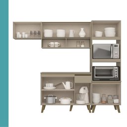 Armário de Cozinha Completa Atlanta Home Amêndoa - 8