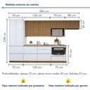 Ver imagem 3 de Cozinha Completa Modulada 6 Peças 7 Portas 7 Gavetas com Rodapé Norten
