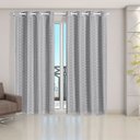 Ver imagem 1 de Cortina Daily Varão 2m Blackout PVC com Voil Xadrez 2,80MX2,30m Sala Quarto Cinza