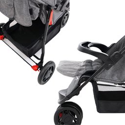 Travel System Voyage Duo Pro Carrinho de Bebê Delta 0 a 15 Kg com Bebê Conforto Beta Cinza Mescla - 6