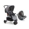 Travel System Voyage Duo Pro Carrinho de Bebê Delta 0 a 15 Kg com Bebê Conforto Beta Cinza Mescla - 1