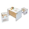 Móveis Mesa Infantil 2 Cadeiras Branco Montessori - 4