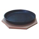 Ver imagem 1 de Jogo 10 Tepan Redondo 18 Ferro Fundido e 10 Aparador Madeira