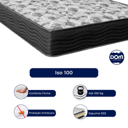 Cama Box Bipartido Queen Cinza e Colchão Misto Iso 100 Espuma Ortobom - 2