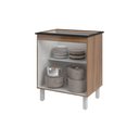 Ver imagem 3 de Balcão Armário de Cozinha para Fogão Cooktop 5 Bocas Fran Mobília Decor Savana Preto