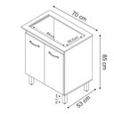 Ver imagem 2 de Balcão Armário de Cozinha para Fogão Cooktop 5 Bocas Fran Mobília Decor Savana Preto