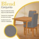 Ver imagem 4 de Conjunto Mesa Jantar 90x90 com 4 Cadeiras Blend Apartamento Compacto Moderno Premium - Cinza Escuro