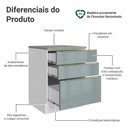 Ver imagem 3 de Balcão de Cozinha 60 cm 3 Gavetas Branco/Cinza Lux Madesa