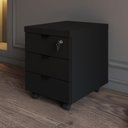Ver imagem 6 de Gaveteiro Móvel F5 Office Moderno 3 Gavetas MDP com Chave Preto
