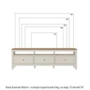Ver mais imagens de Conjunto de Sala 3 Peças Rack, 1 Estante,1 Armário Madeira Maciça Ananda CabeCasa MadeiraOriginals Branco Off White/Mel
