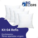 Ver imagem 5 de 04 Refil de Almofada 60cm X 60cm Grande Bem Cheias Macio Sala e Quarto Fibras