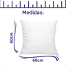 04 Refil de Almofada 60cm X 60cm Grande Bem Cheias Macio Sala e Quarto Fibras - 3