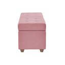Ver imagem 3 de Recamier Bau Madri 1,20m Corino Rosa Bebe - Inova Decorações