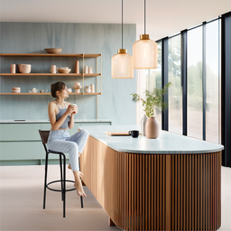 Banqueta para Cozinha Banco Alto Junco Argila Balcão Ilha Bancada Bares Piscina Área Gourmet - 6